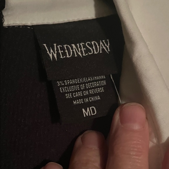 Wednesday Adam’s Black and White gothic hot topic Women's Dress - Picture 6 of 8